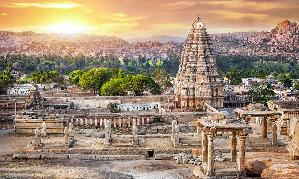 Beautiful Hampi Stone Ruins Wallpaper for Desktop and Mobile