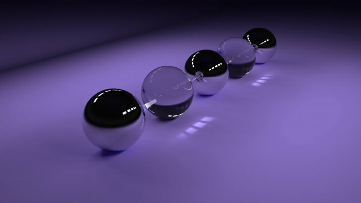 3d glossy spheres