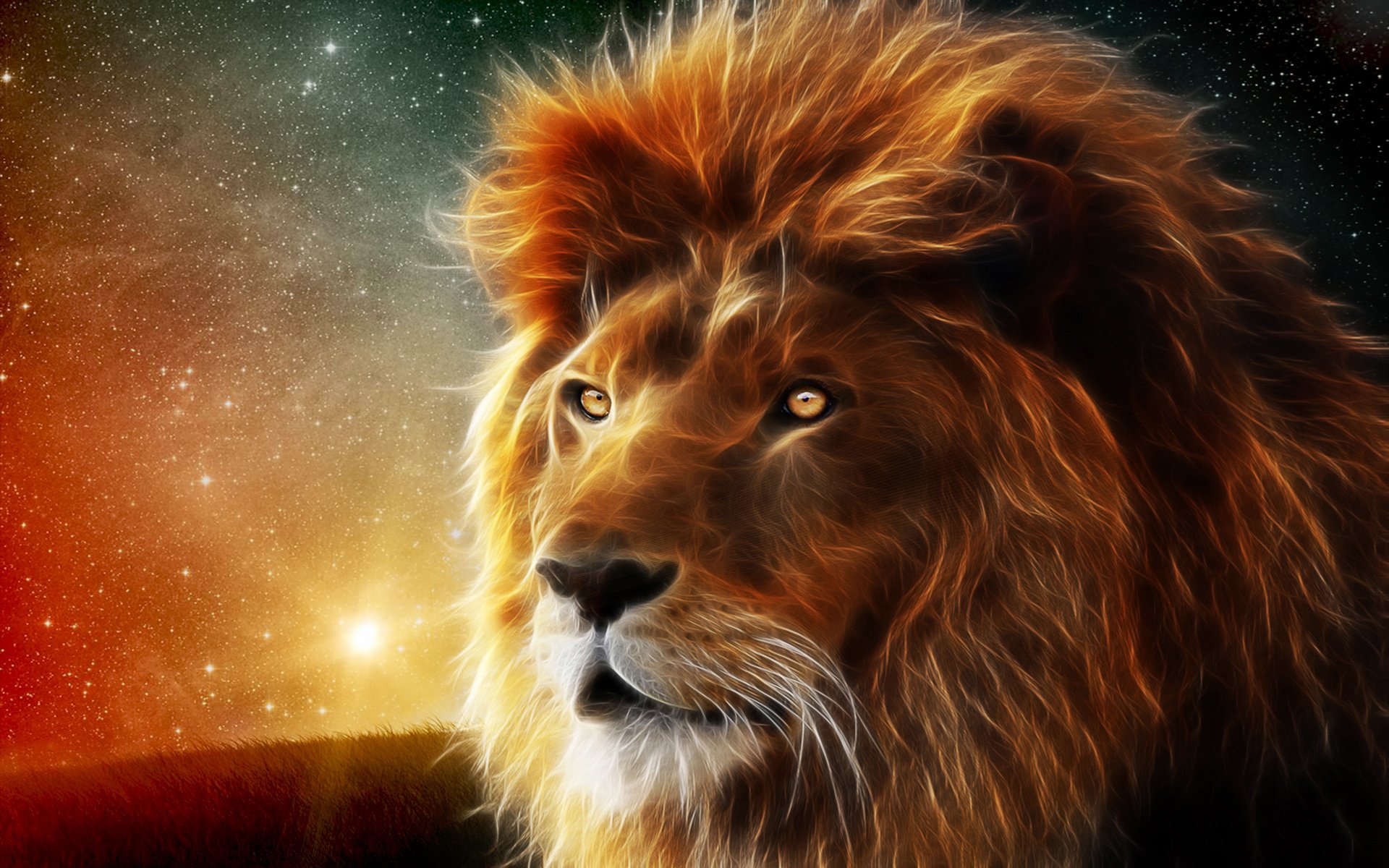 3d lion graphics art