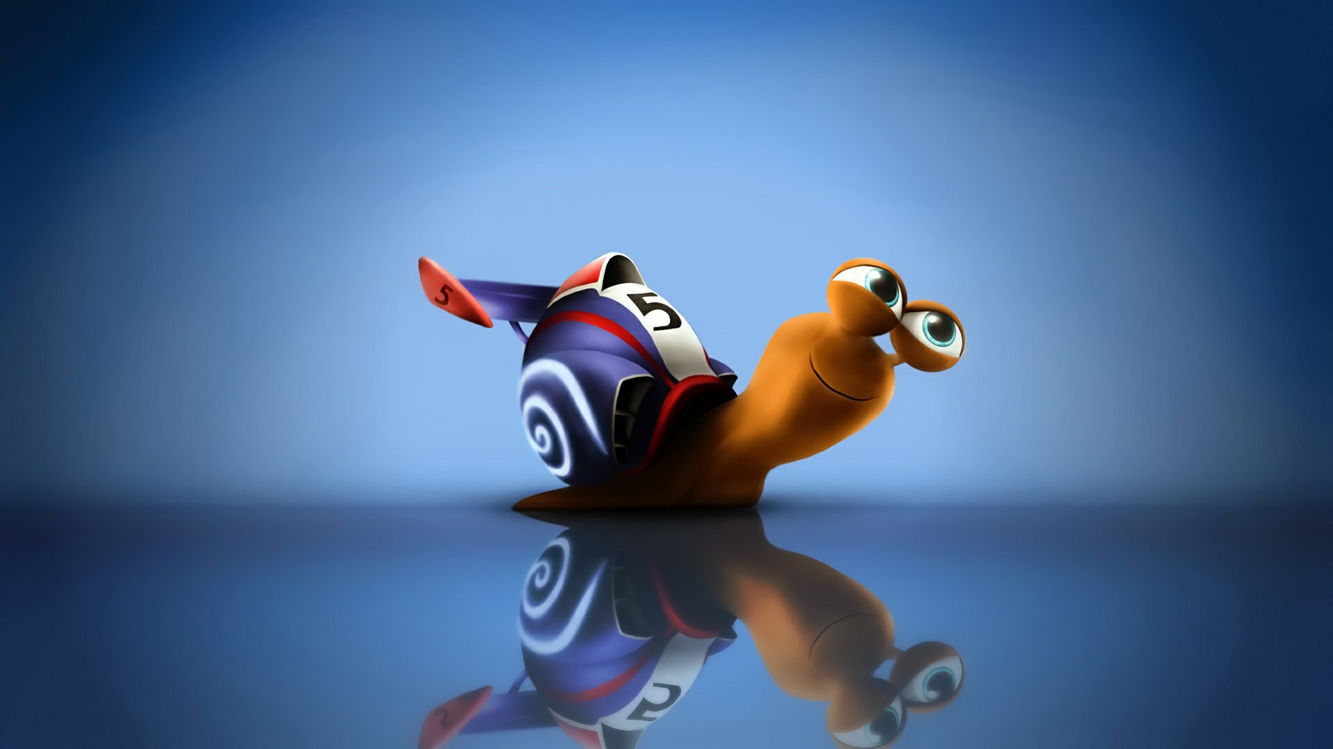 3d turbo snail moving wallpaper