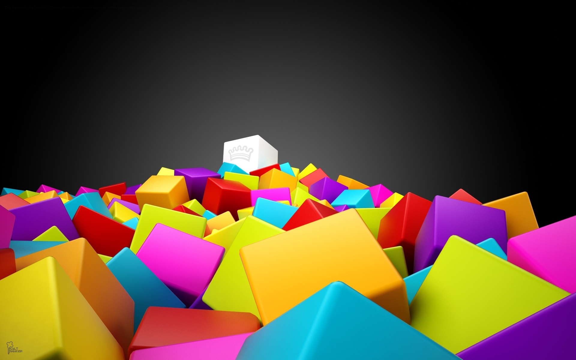 3d widescreen colorful boxes