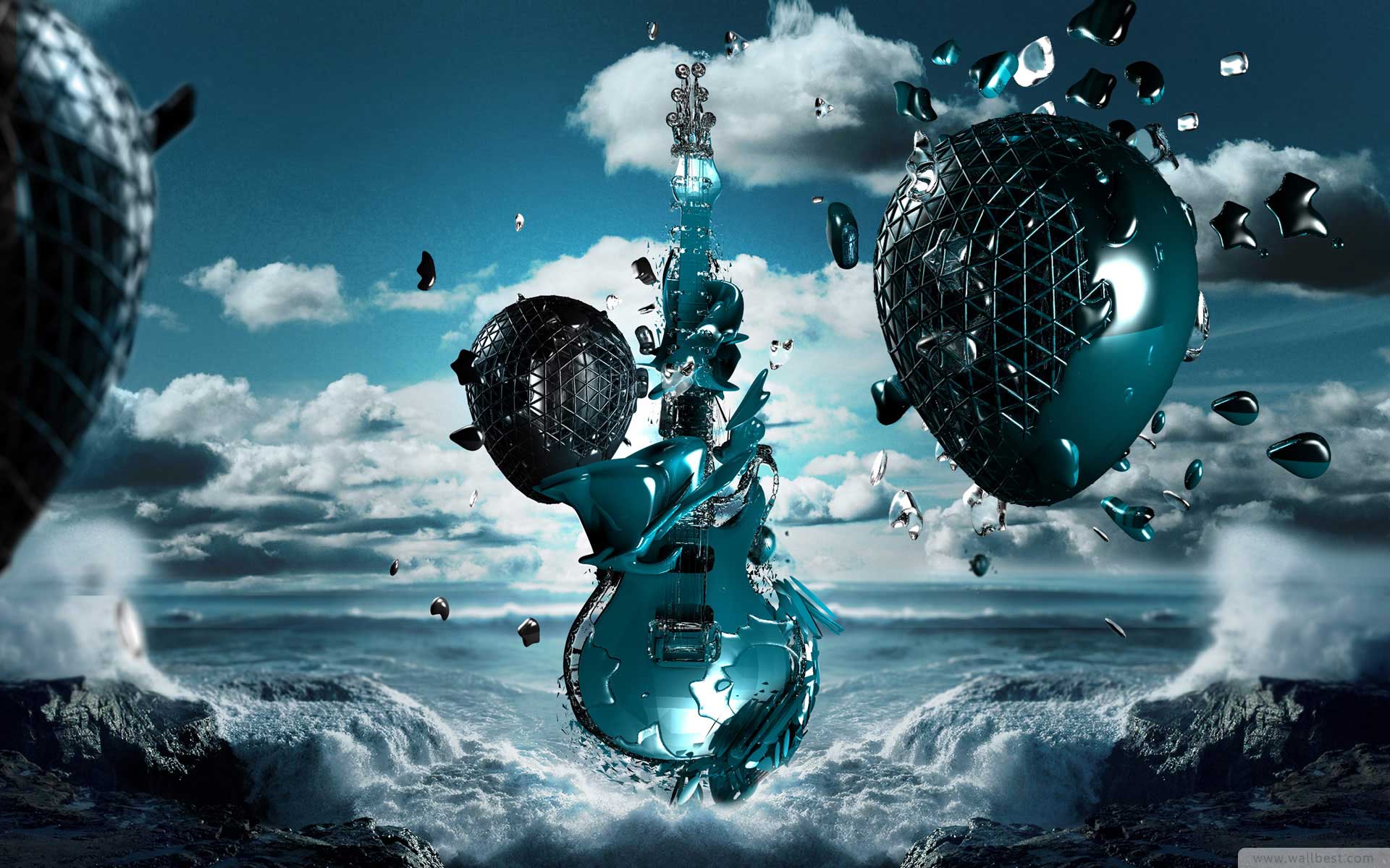 guitar alien water 3d widescreen