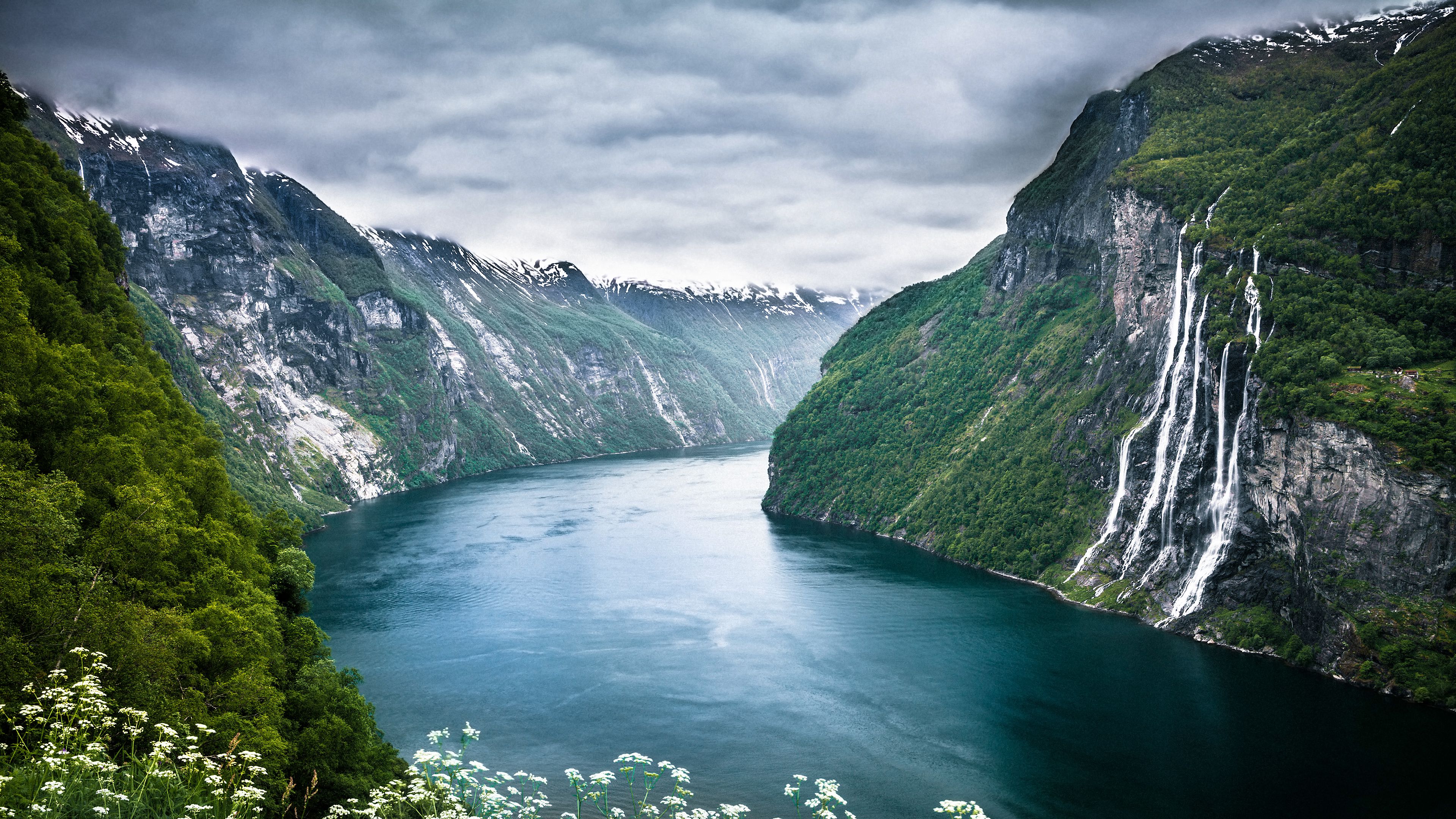 mountains water stream