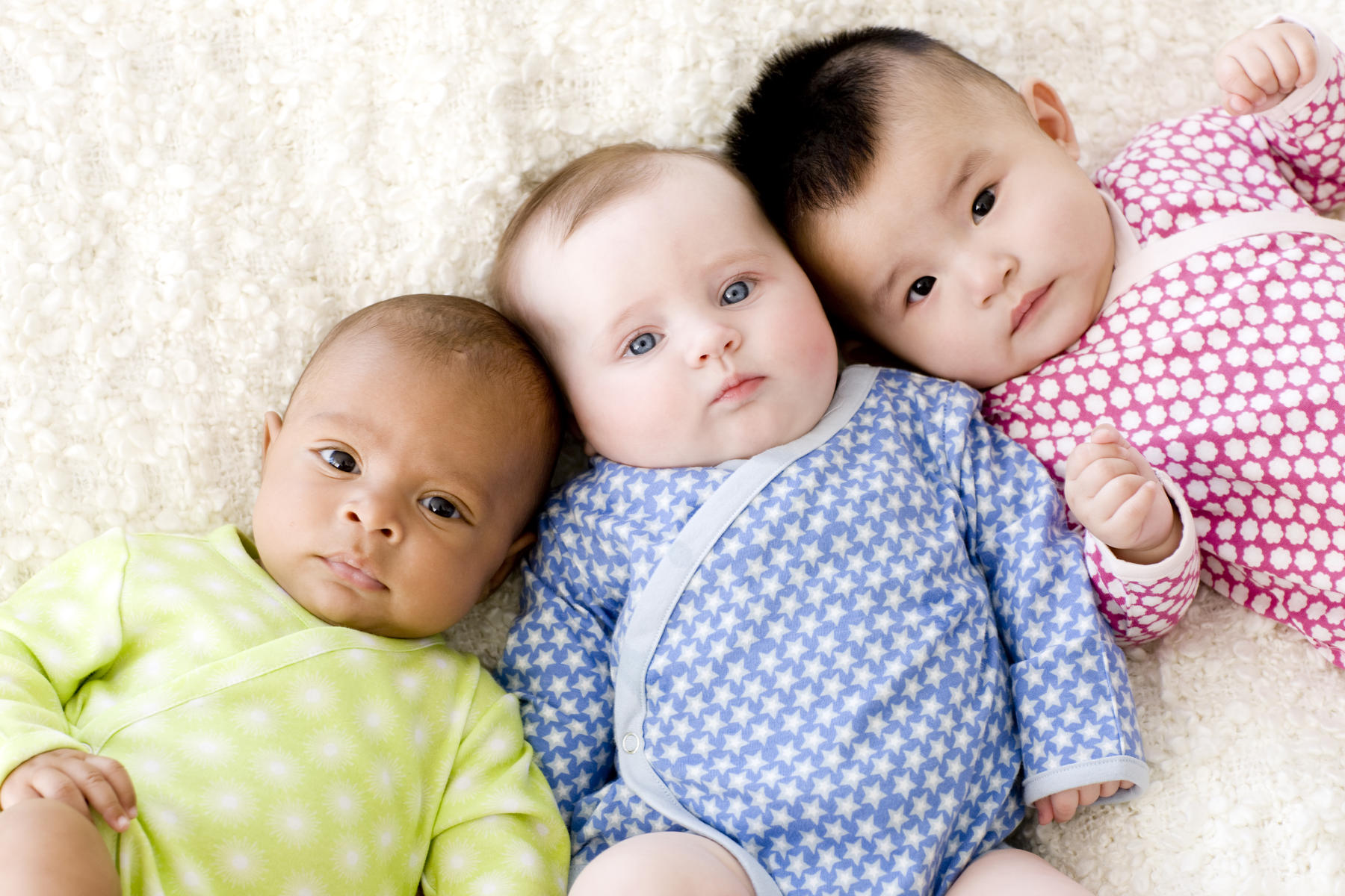 three babies photo pose