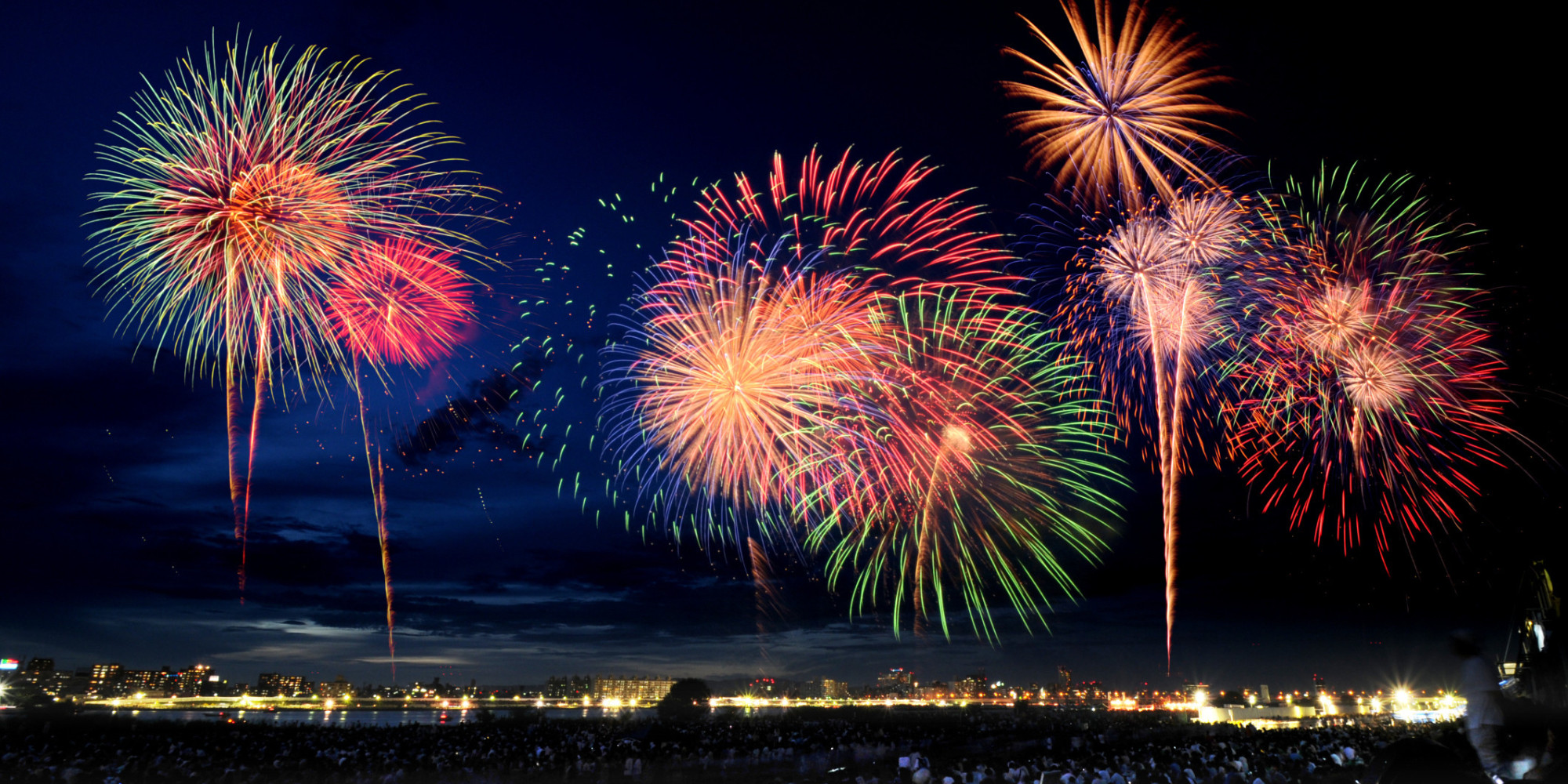 fireworks at night