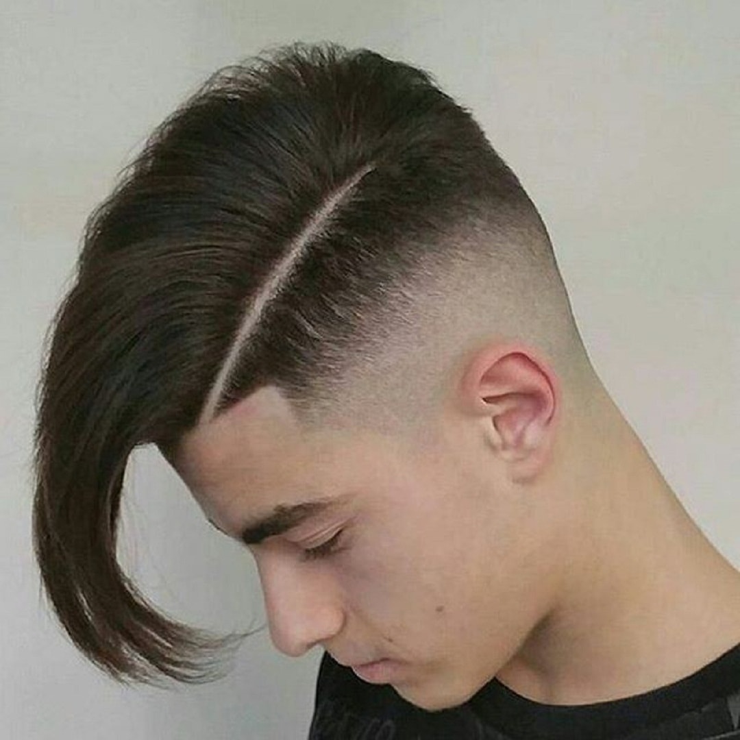 side swept haircut for teens