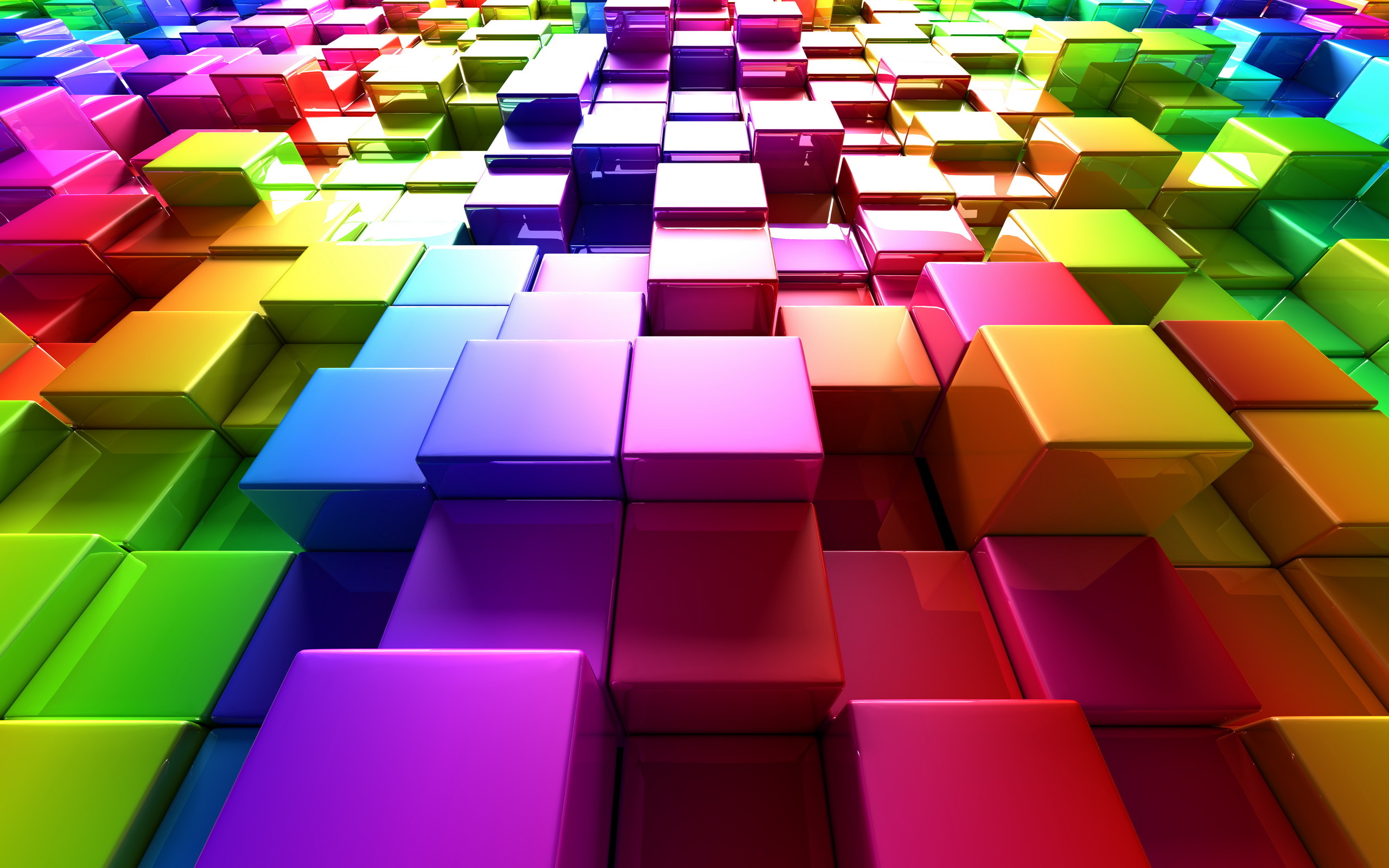 3d colorful boxes glossy steps