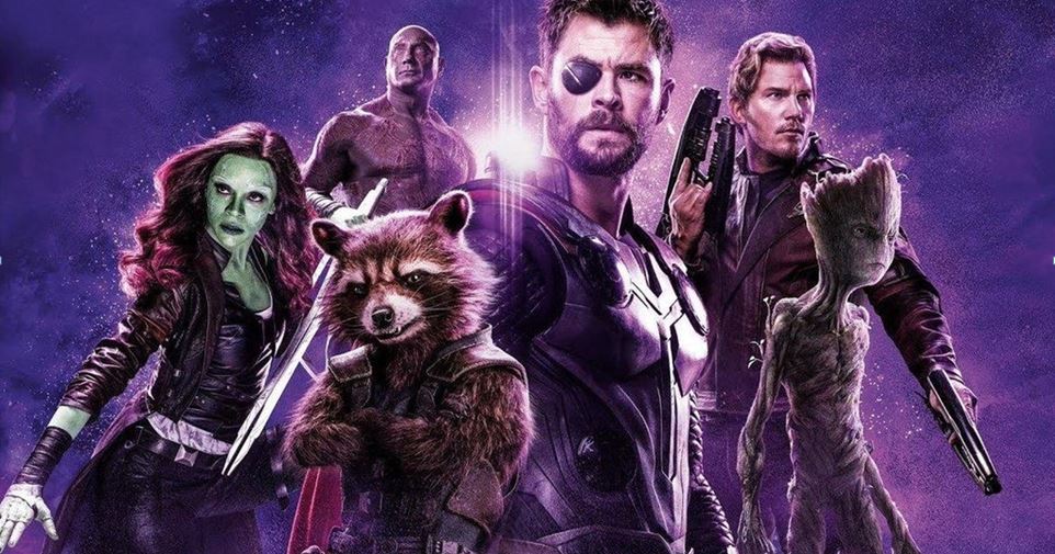 Avengers Infinity War Poster Thor Star Lord Drax Gamora Rocket And Groot