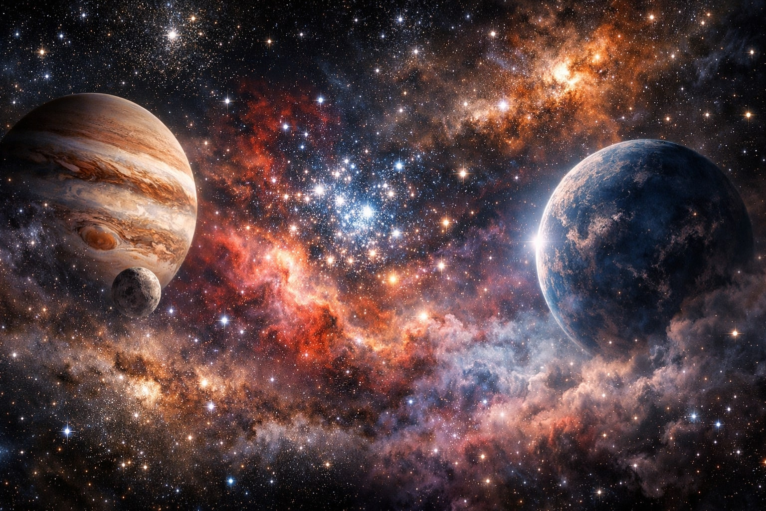 Space Galaxy Planets 8k Wallpaper