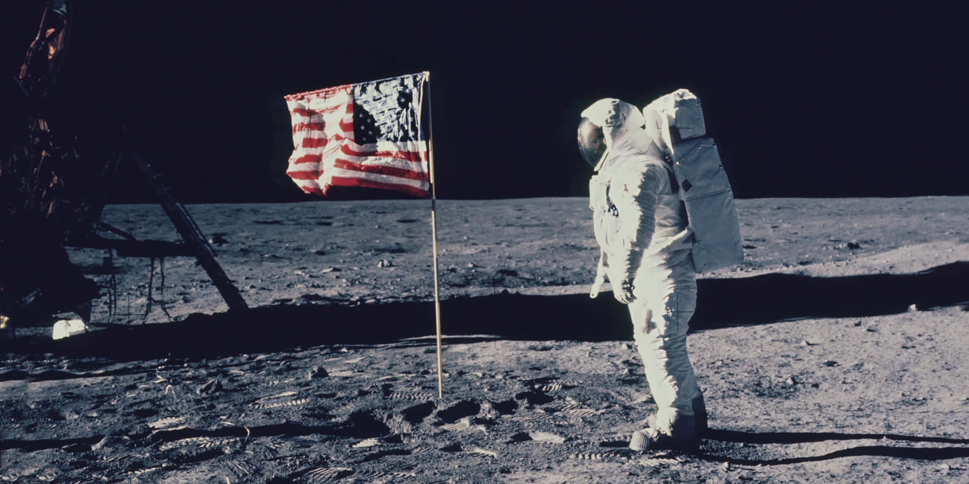 Neil Armstrong American Flag