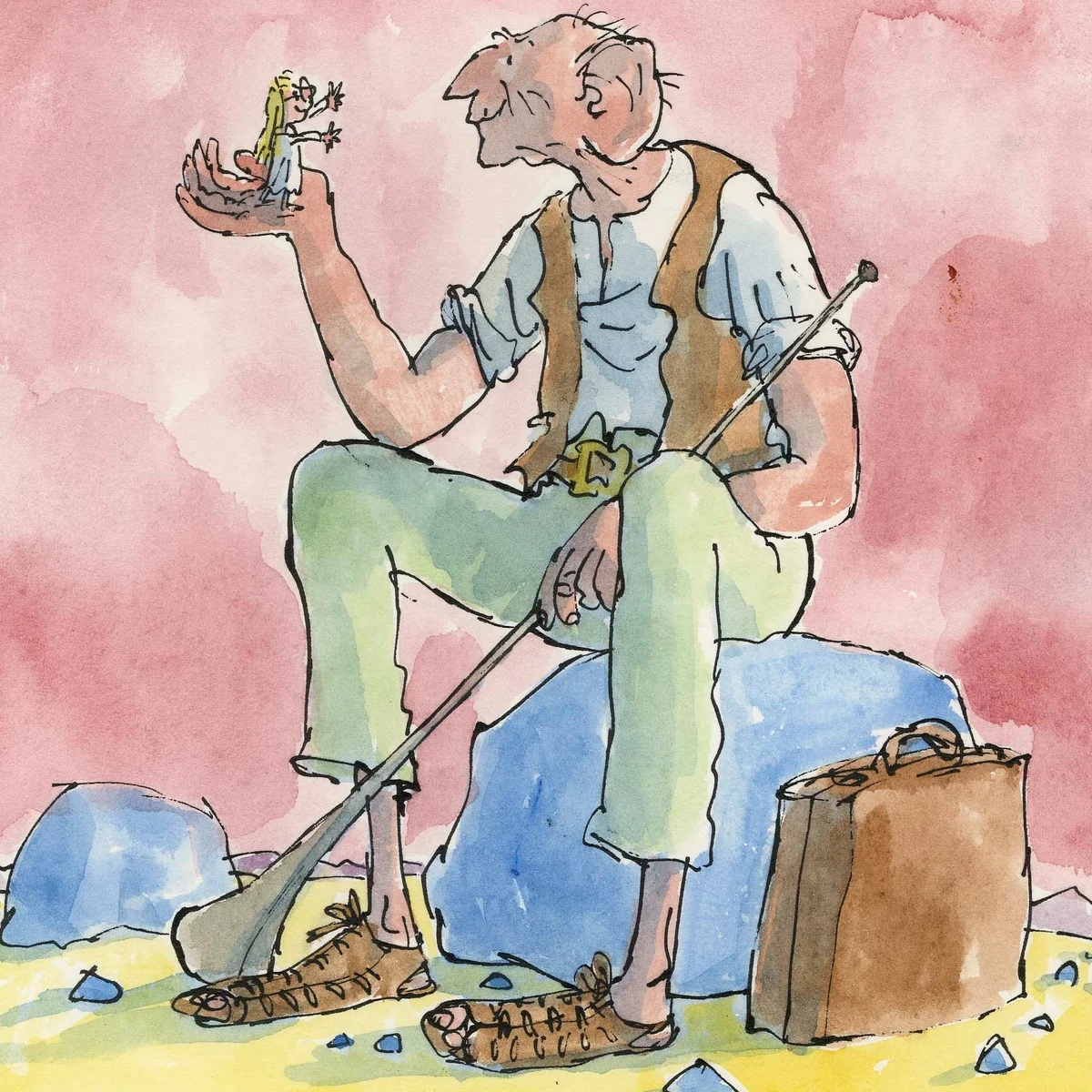 Quentin Blake Cheering Everybody Wallpaper