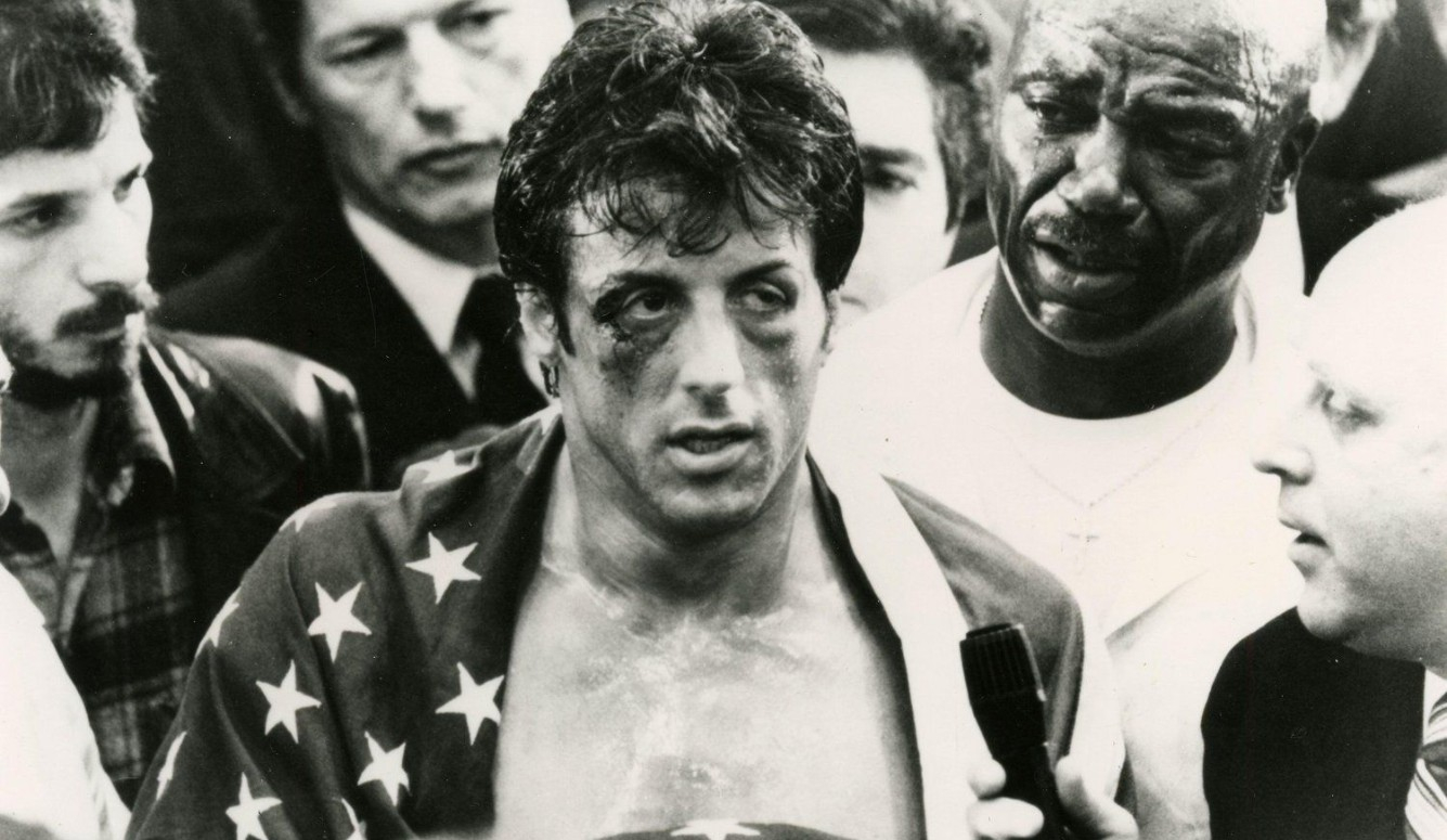 Rocky Balboa Champion Black And White Wallpaper