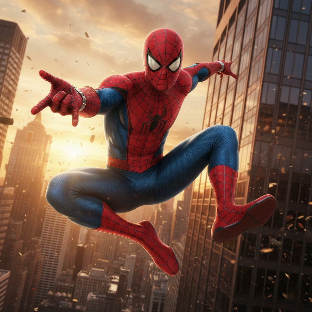Spiderman Marvel Hero Action Pose Wallpaper