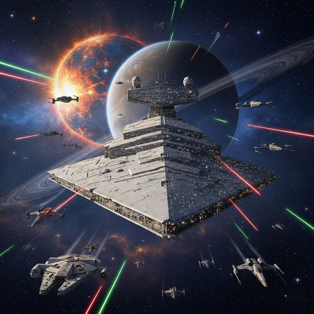 Star Wars Cinematic Space Opera Visual Wallpaper