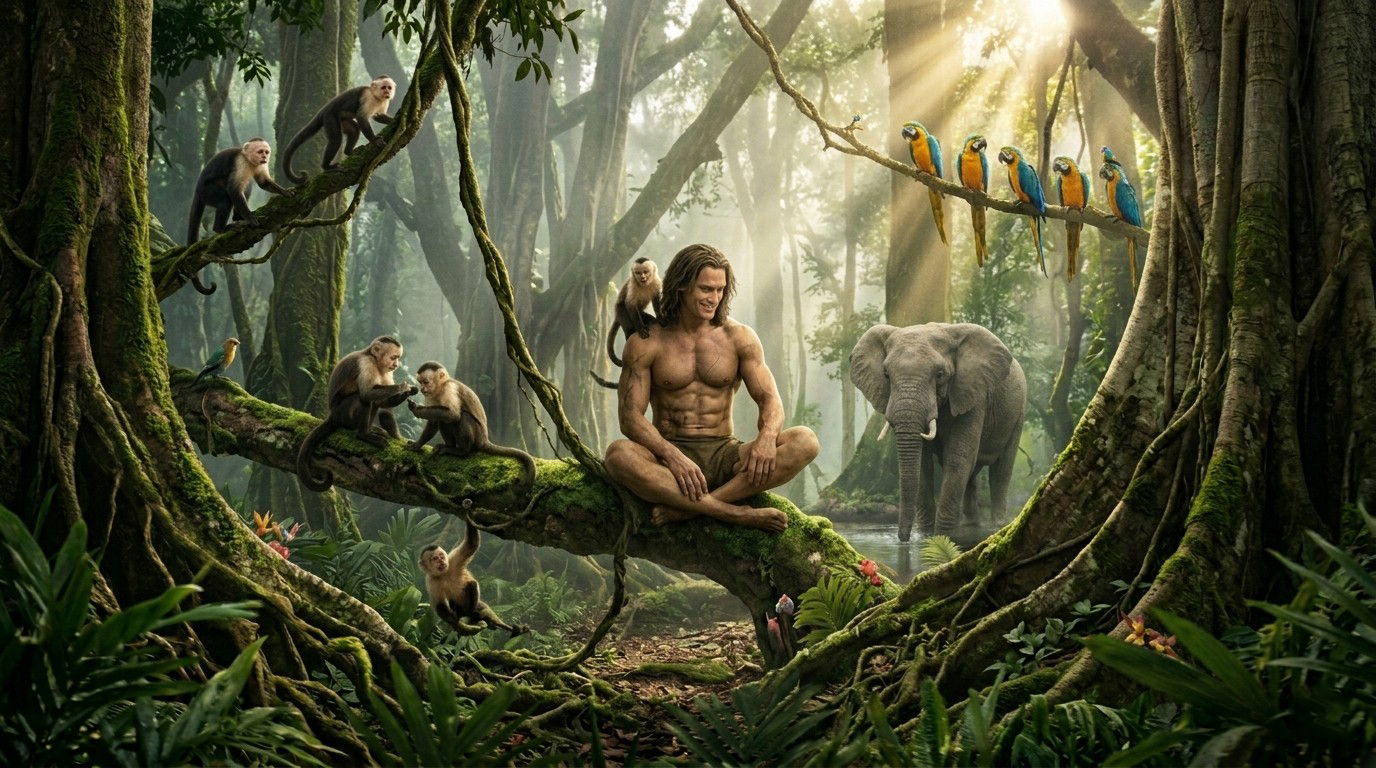 Animal Friends Jungle Life Tarzan Wallpaper