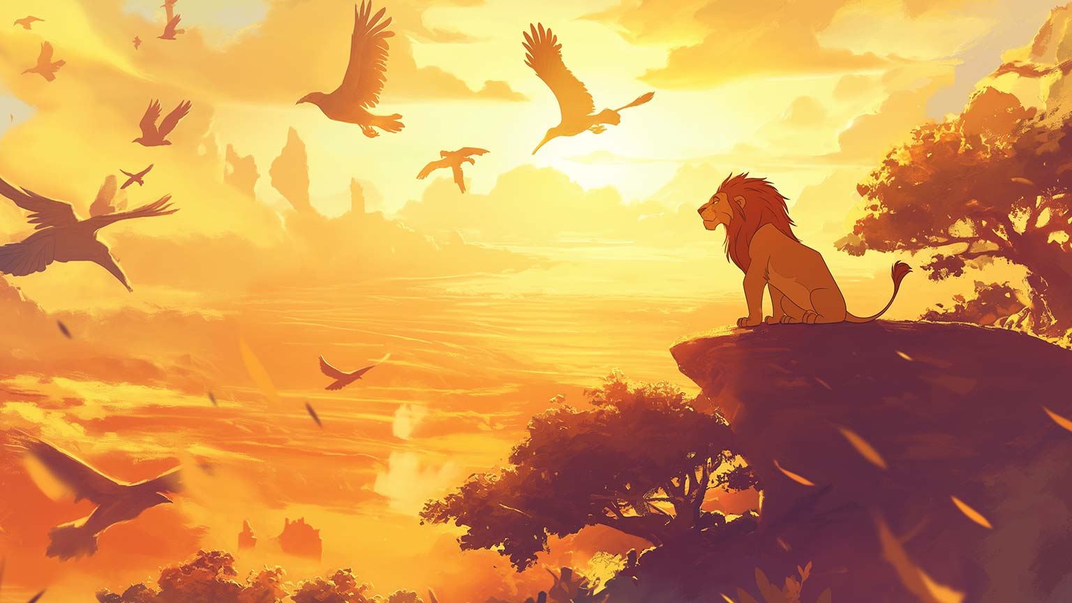 Pride Rock Sunrise The Lion King Wallpaper