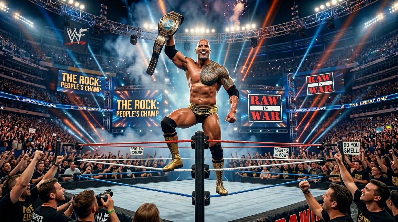 Attitude Era Superstar The Rock Wallpaper