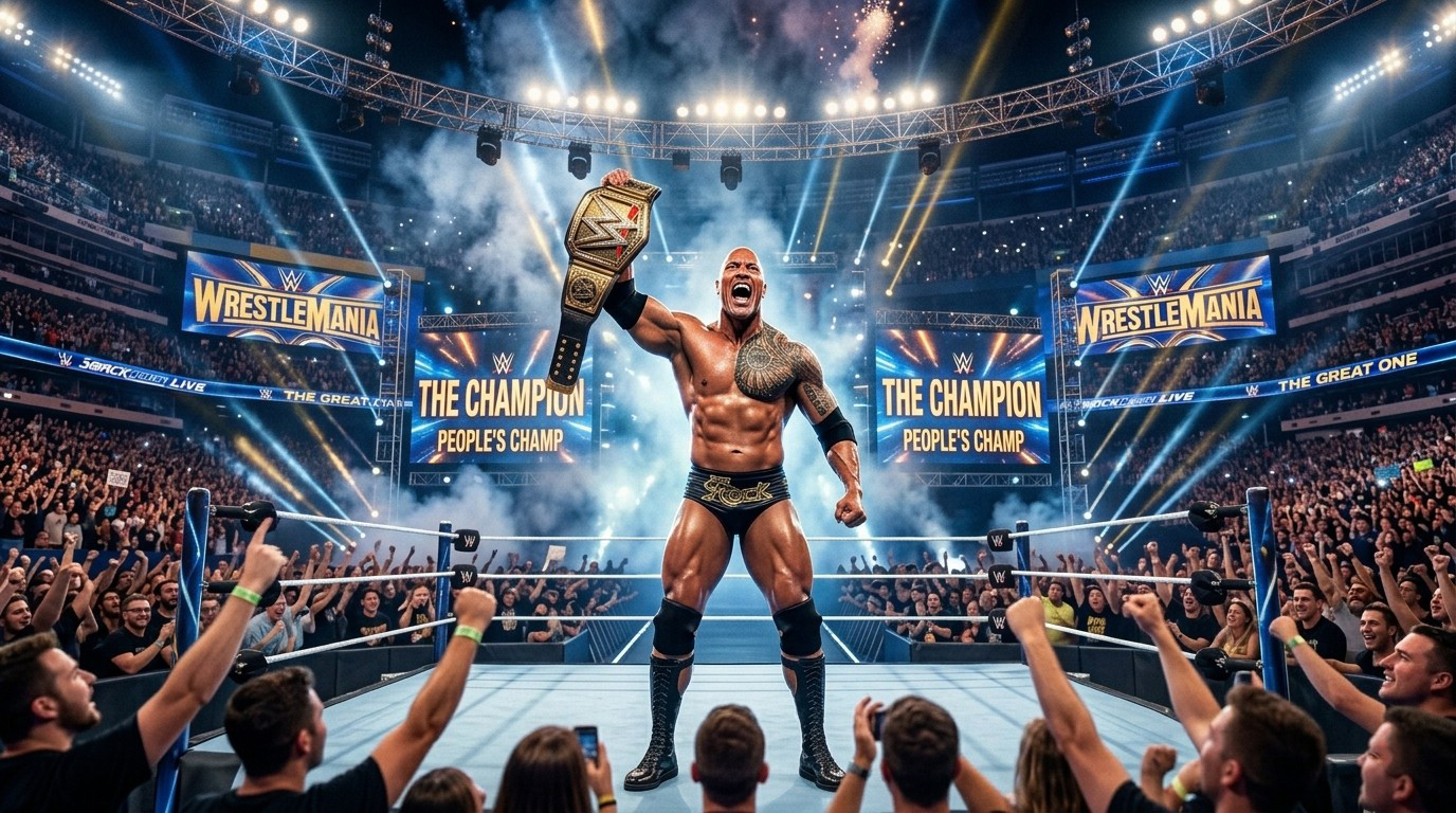 Championship Era Wwe The Rock Wallpaper