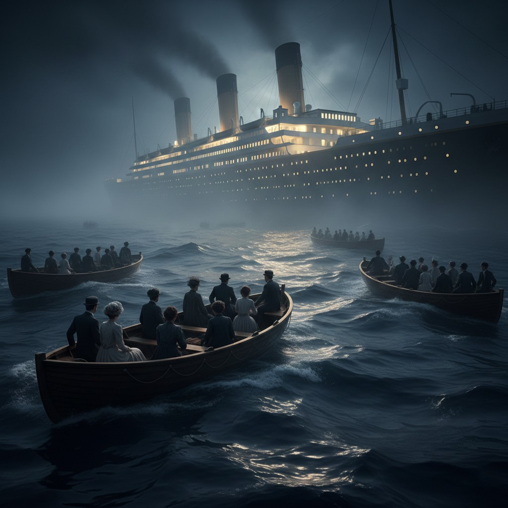 Emotional Farewell Ocean Tragedy Titanic Wallpaper