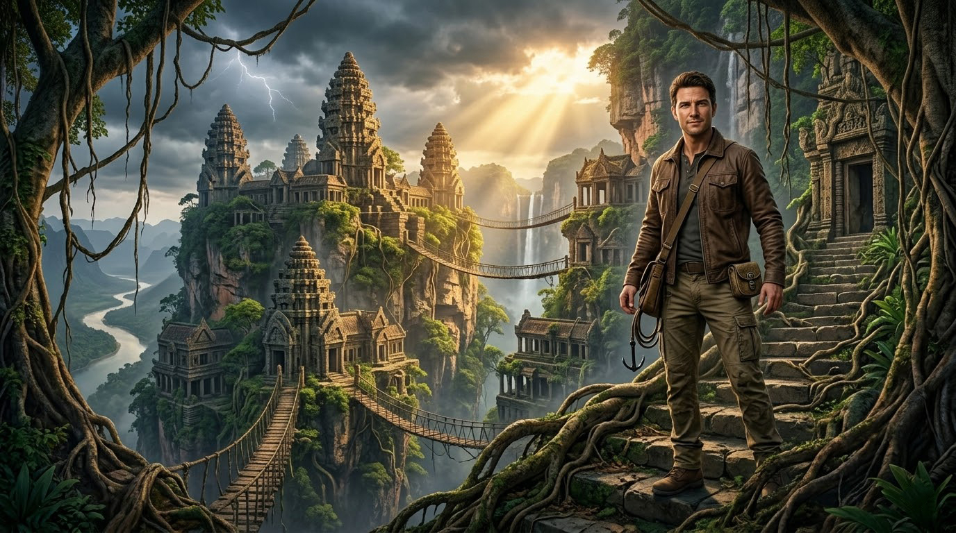Action Packed Hero Journey Uncharted Wallpaper