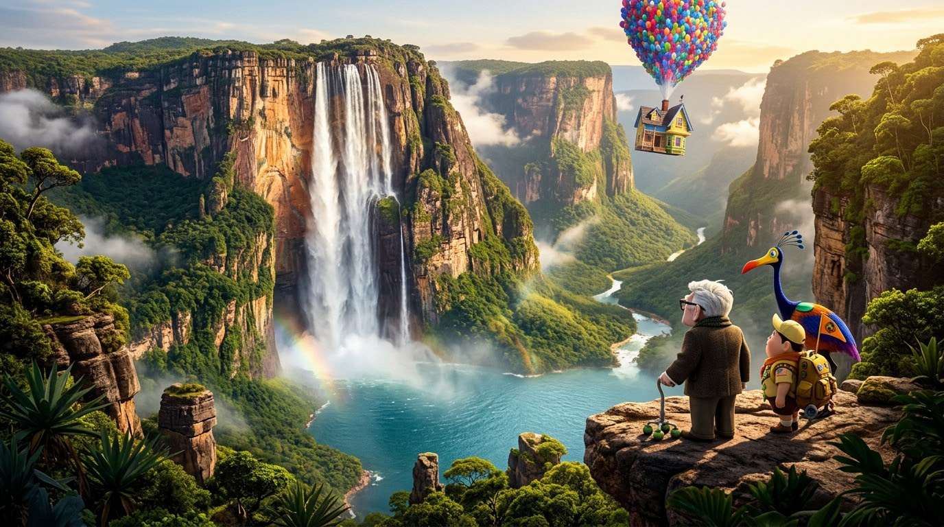 Paradise Falls Destination Up Wallpaper