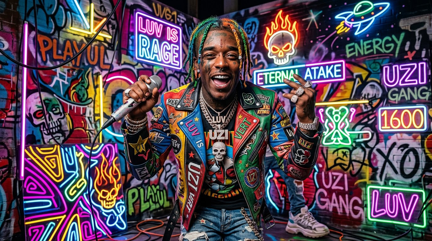 Colorful Aesthetic Rapper Uzi Wallpaper