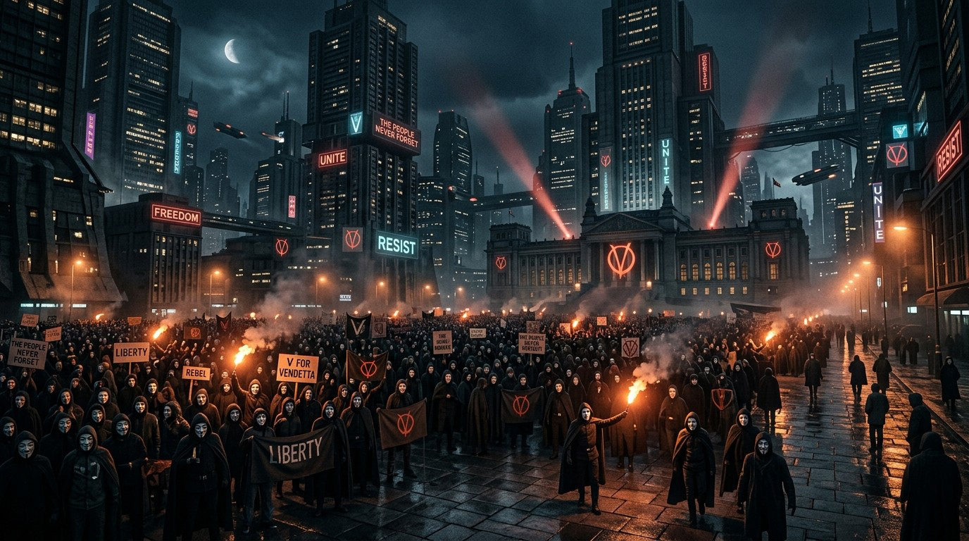 Dystopian Resistance Movement V For Vendetta Wallpaper