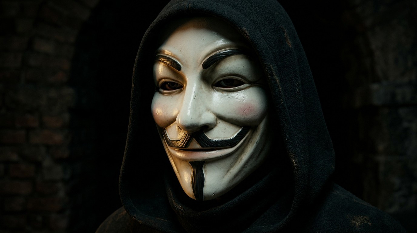 Iconic Guy Fawkes Mask V For Vendetta Wallpaper