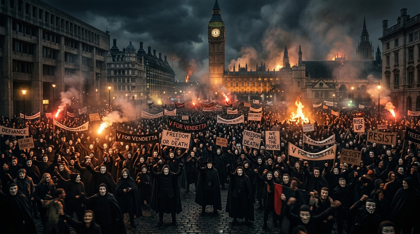 Political Uprising Theme V For Vendetta Wallpaper