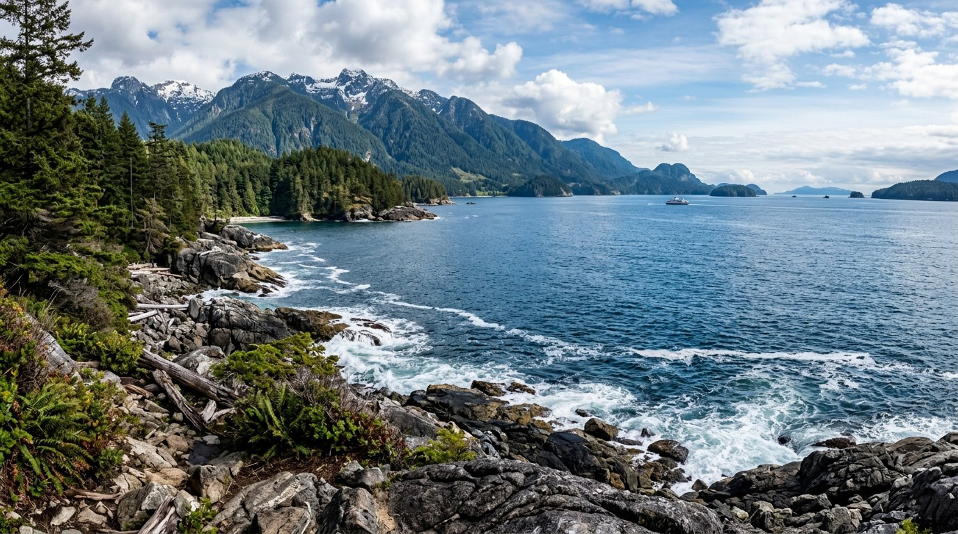 Scenic Coastal Landscape Vancouver Wallpaper