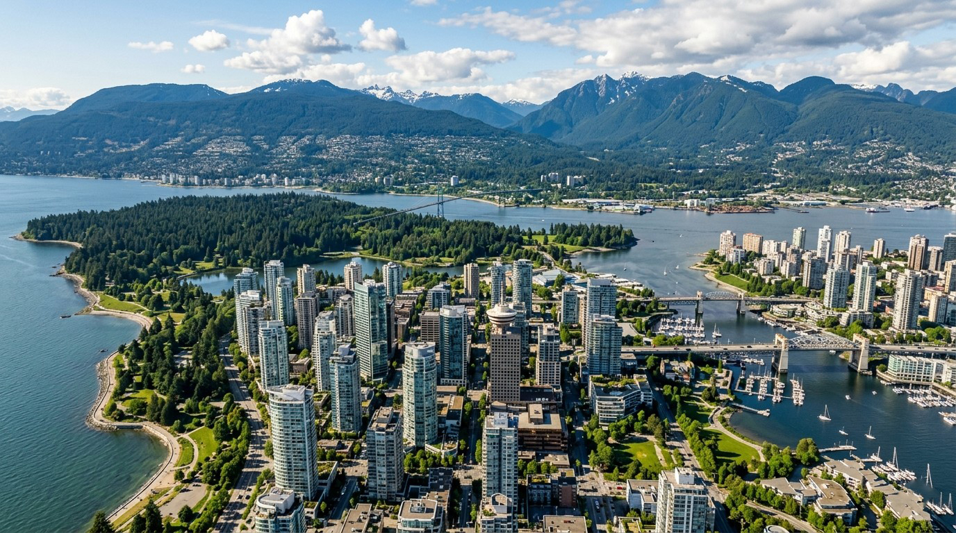 Urban Nature Blend City Vancouver Wallpaper