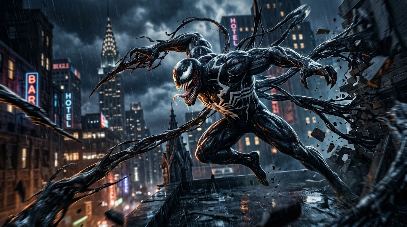 Black Suit Power Venom Wallpaper