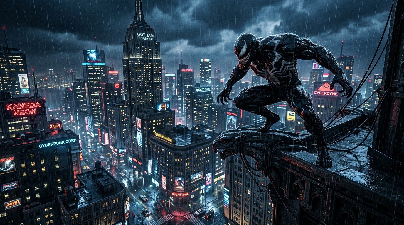 Night City Protector Venom Wallpaper