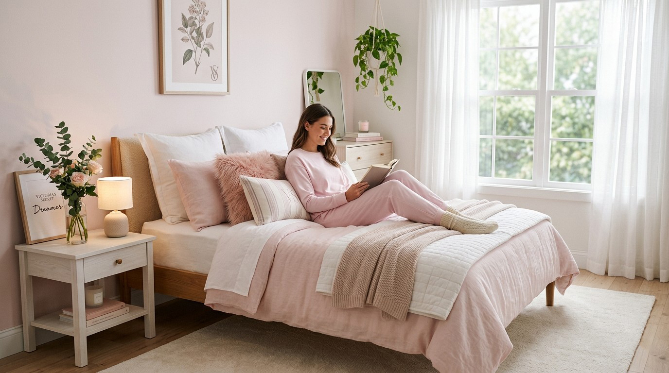 Soft Pastel Bedroom Aesthetic Victoria Secret Wallpaper