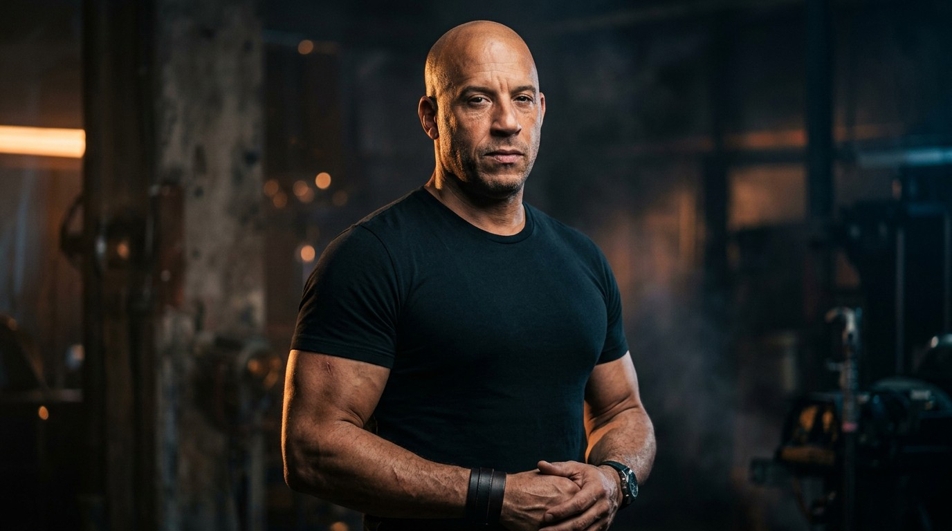 Action Star Portrait Vin Diesel Wallpaper