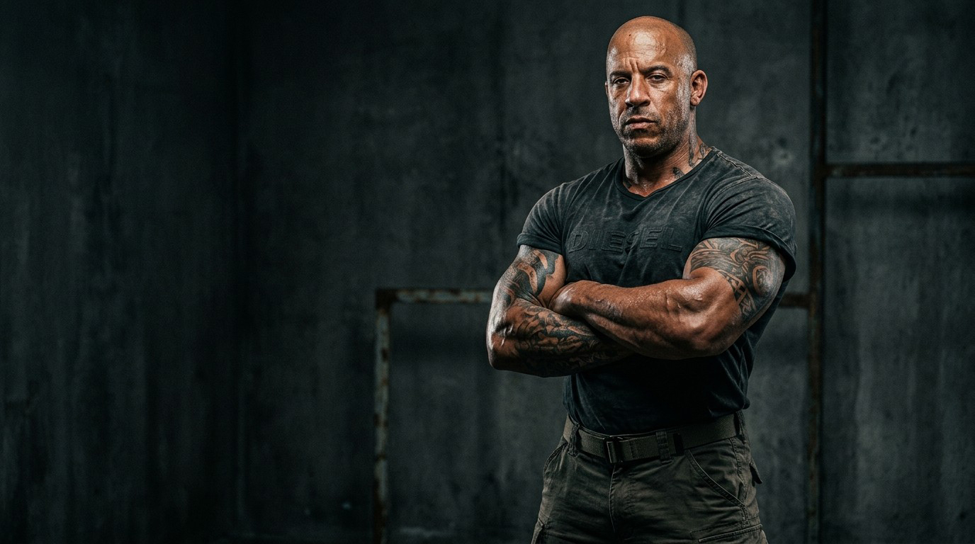 Muscular Physique Style Vin Diesel Wallpaper
