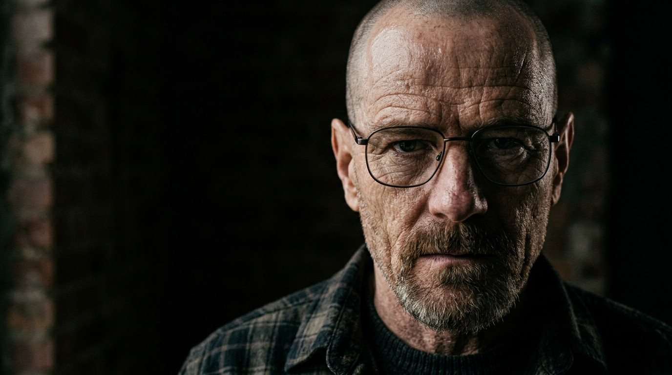 Intense Stare Portrait Walter White Wallpaper