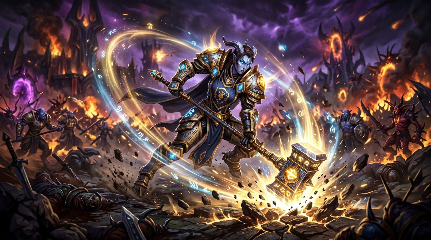 Heroic Character Class Action World Of Warcraft Wallpaper