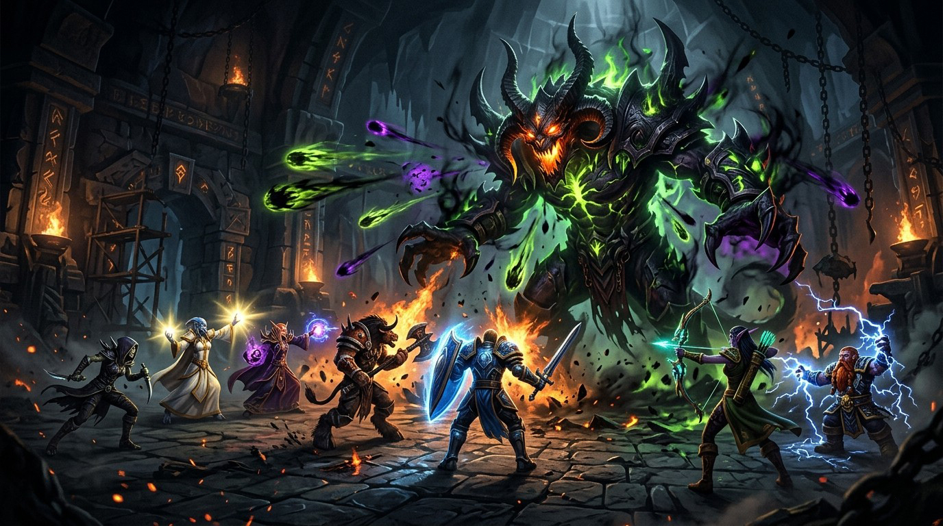 Legendary Raid Boss Encounter World Of Warcraft Wallpaper