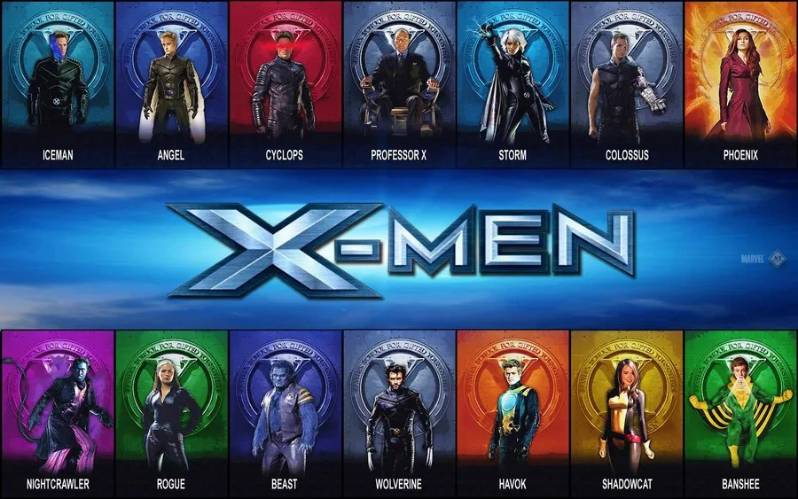 X Men Characters Lineup Marvel Mutants Poster Wallpaper