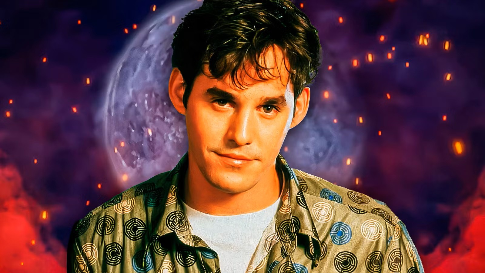 Xander Harris Portrait Moon Background Buffy The Vampire Slayer Wallpaper