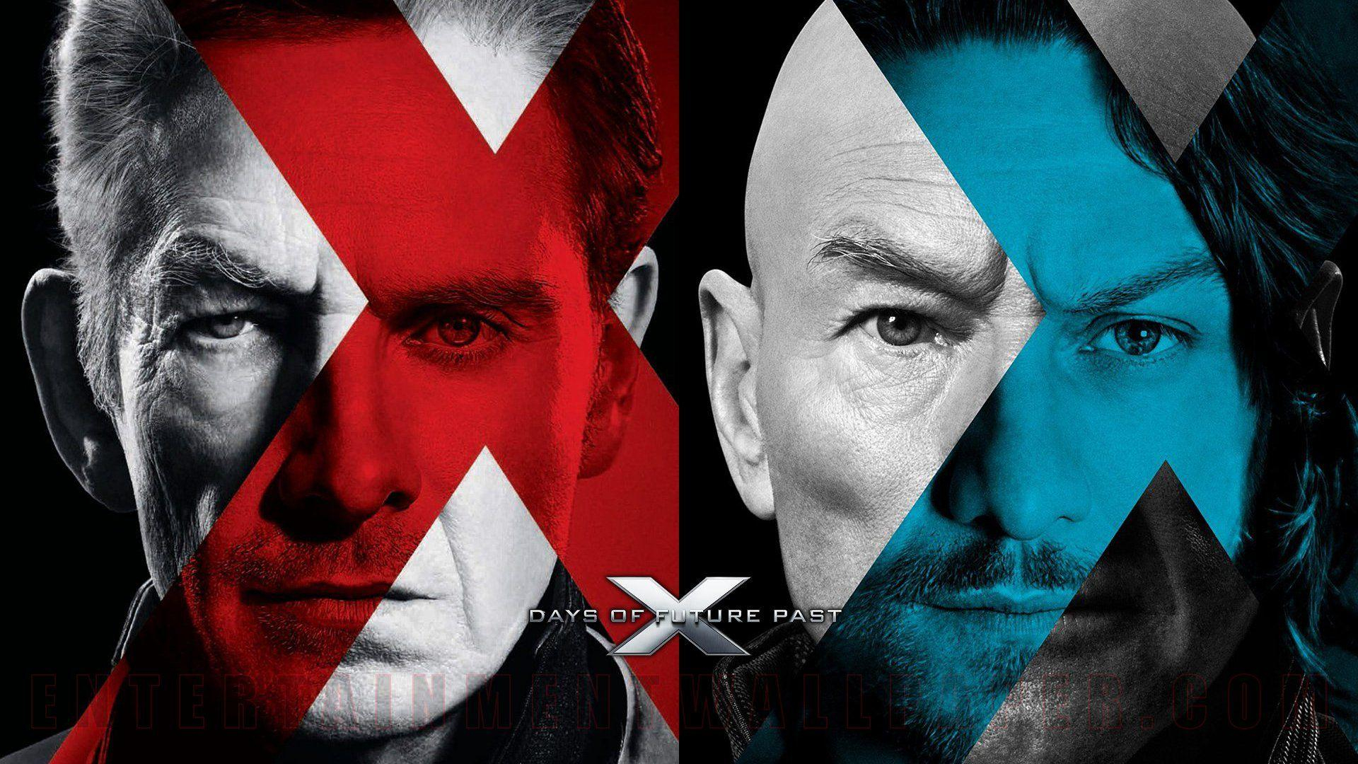 Professor Xavier Magneto Split Portrait Xmen Wallpaper