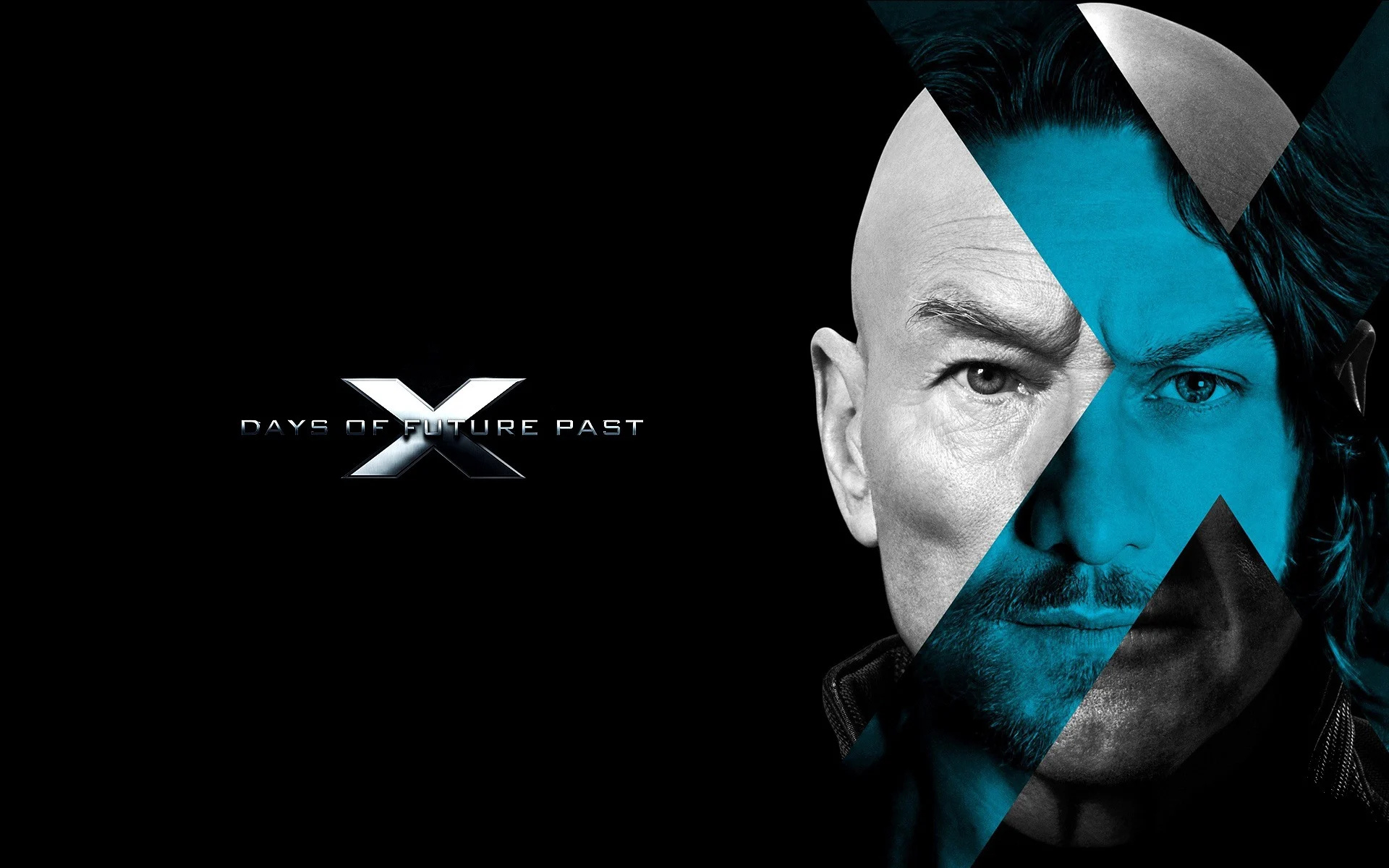X Men Days Of Future Past Charles Xavier Glitch Collage Poster Wallpaper