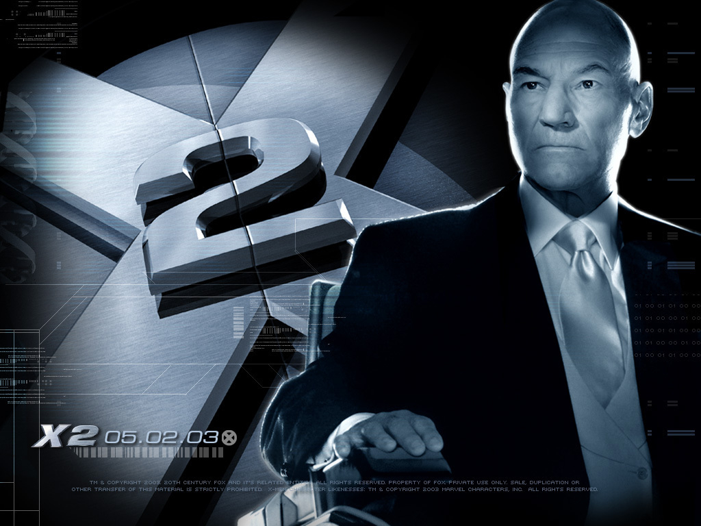 X Men X2 Charles Xavier Professor X Cerebro Chair Poster Wallpaper