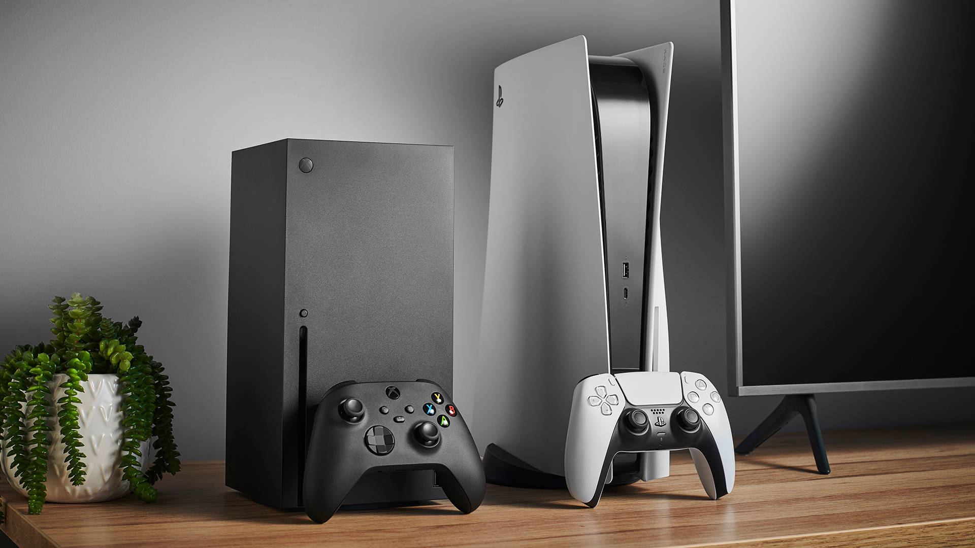 Xbox Console Minimal Home Setup Modern Interior Wallpaper