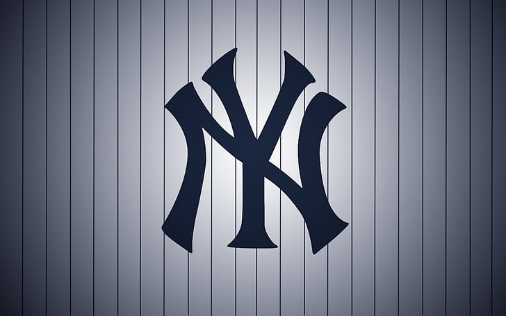New York Yankees Logo Pinstripe Background Wallpaper