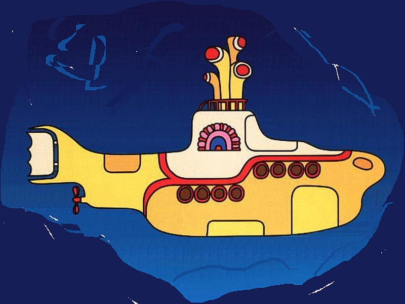 Yellow Submarine Cartoon Wallpaper