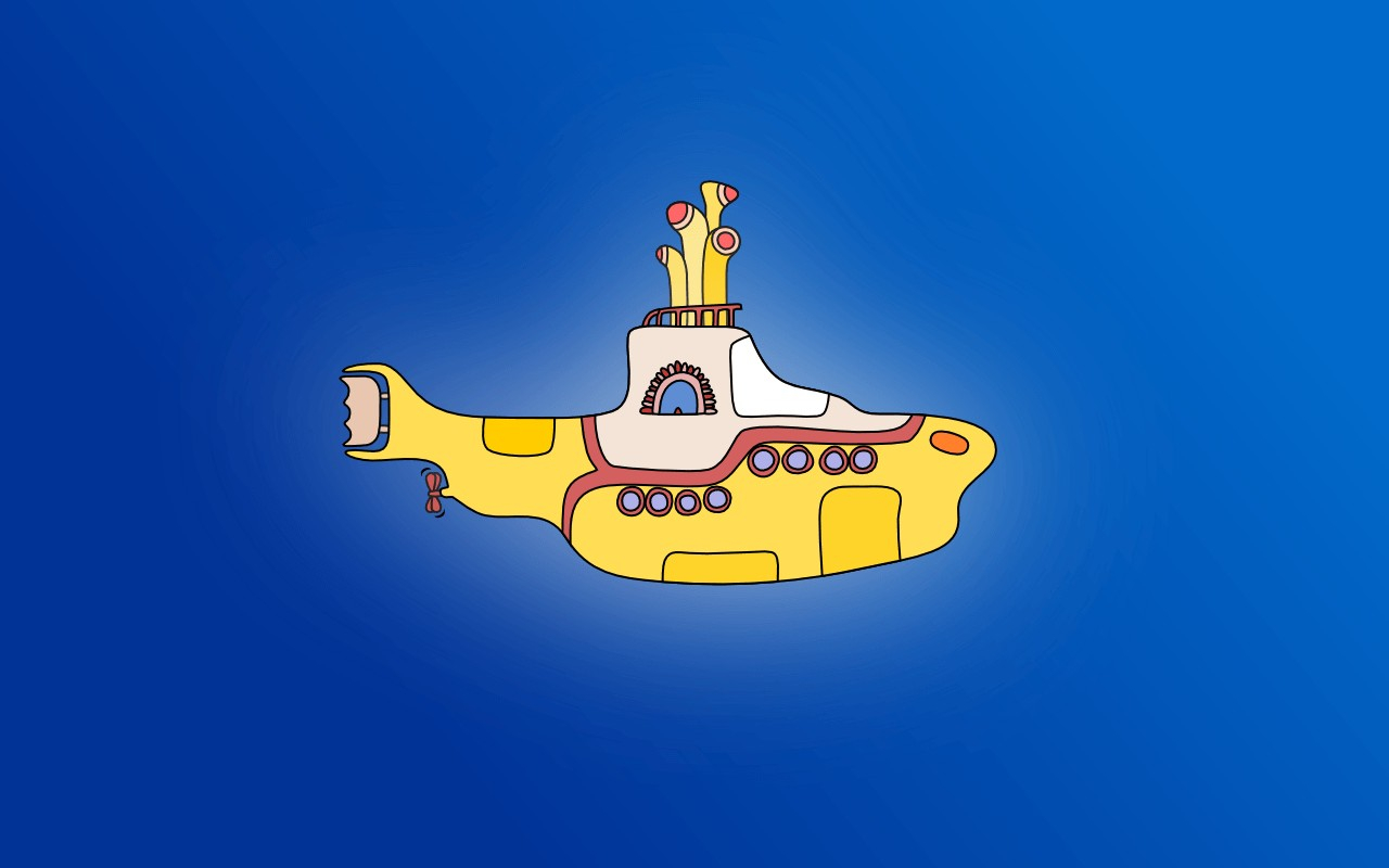 Yellow Submarine Minimal Wallpaper