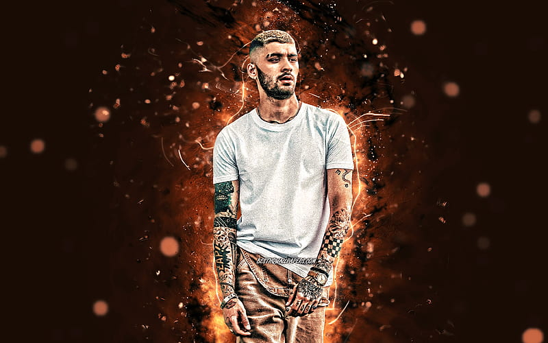 Zayn Malik Fire Effect Artistic Portrait Tattoos Wallpaper