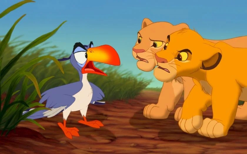 Zazu Simba Nala The Lion King Animated Scene Savanna Conversation Wallpaper